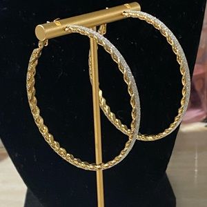Gold toned hoop earrings